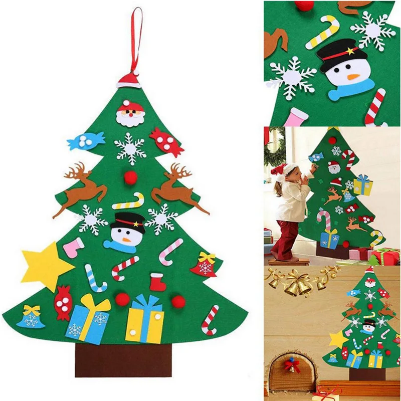 Felt Christmas Tree DIY Christ - مراجعة Home Decor Xmas Tree وسعره