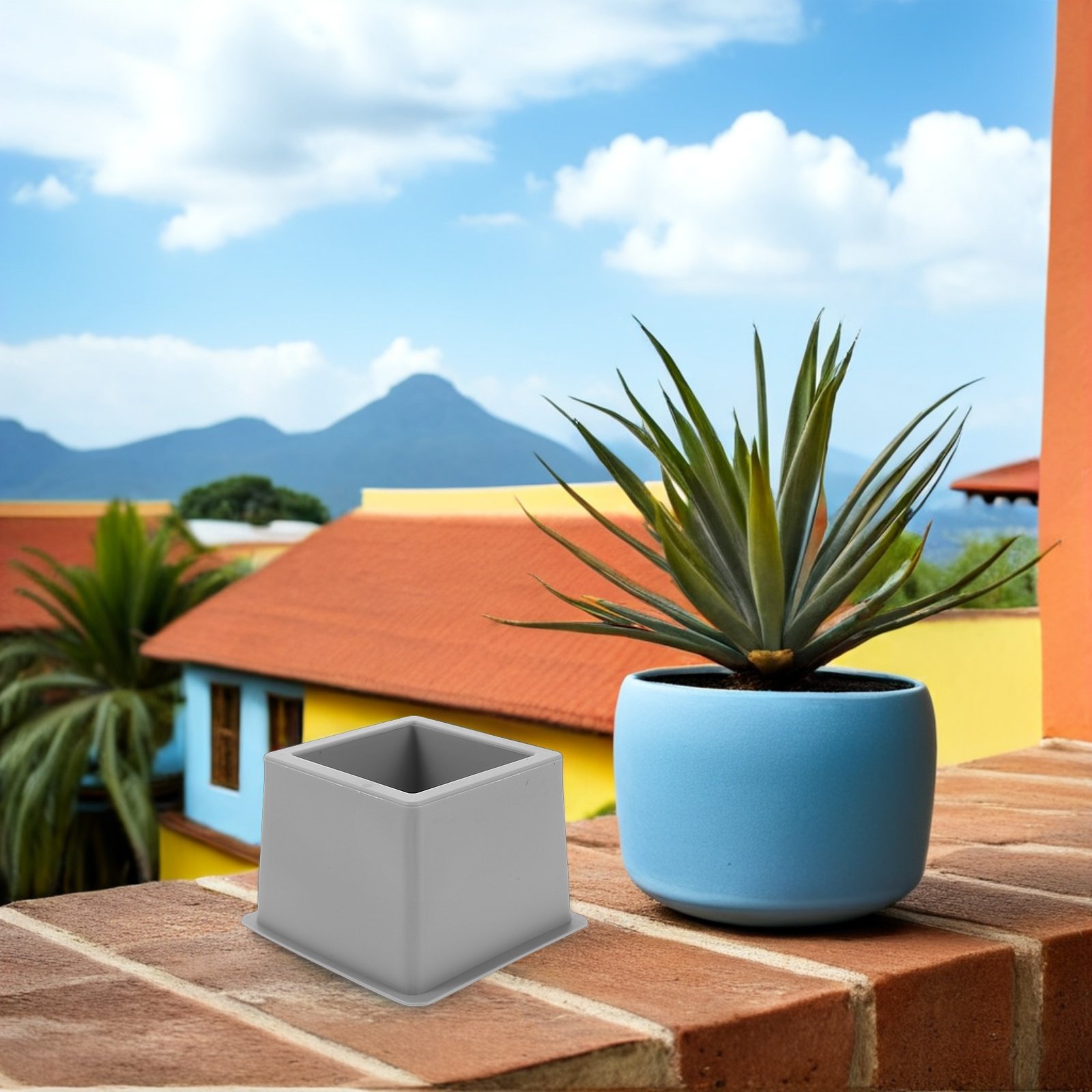Succulent Planter Pot - 2Pcs Silicone Cement Plant Pot Molds