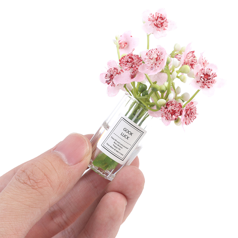 Home Decor Simulator - 1:12 Dollhouse Miniature Jasmine Pink Flower