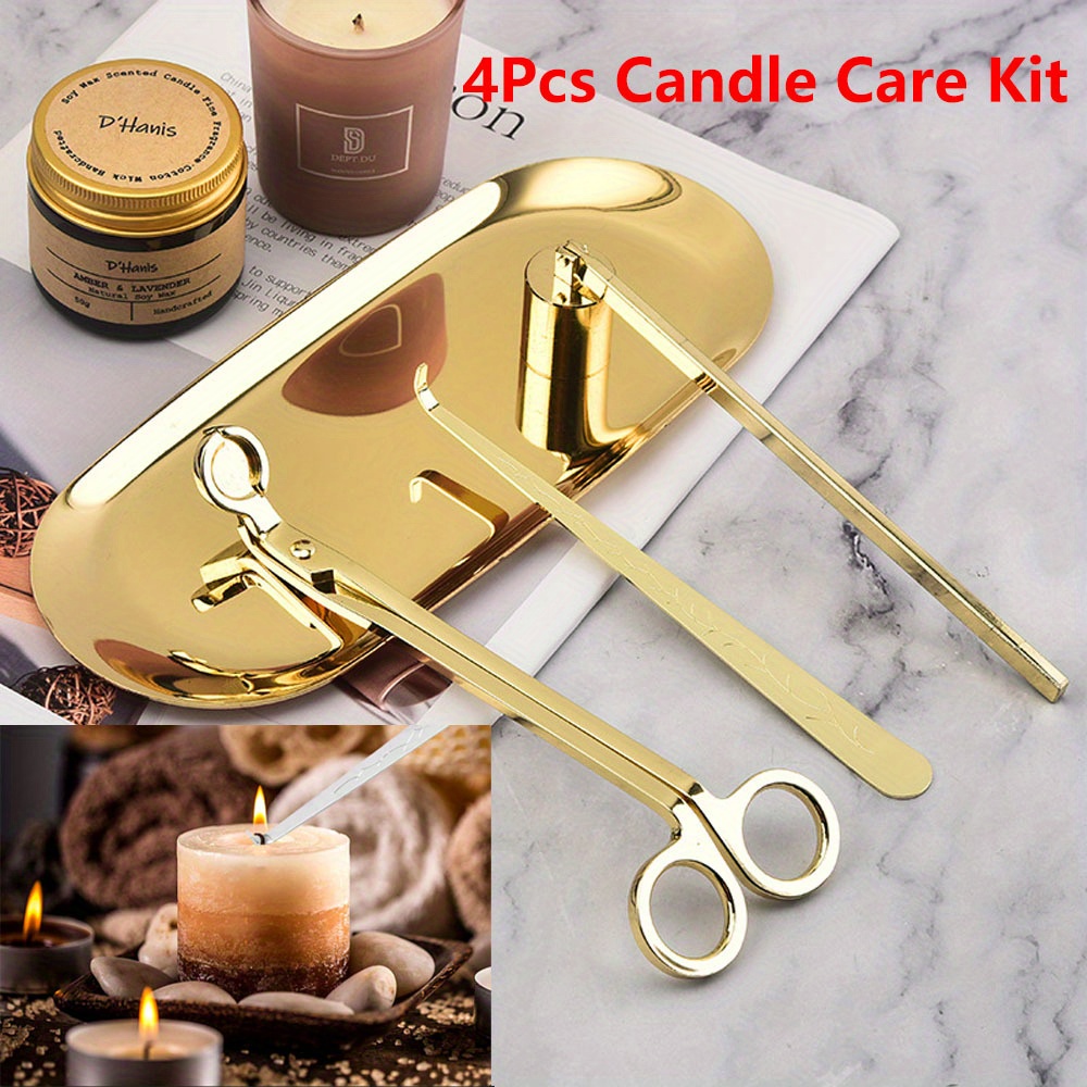 Home Decor Deals - 4pcs/set Luxury Candle Care Kit Stainless