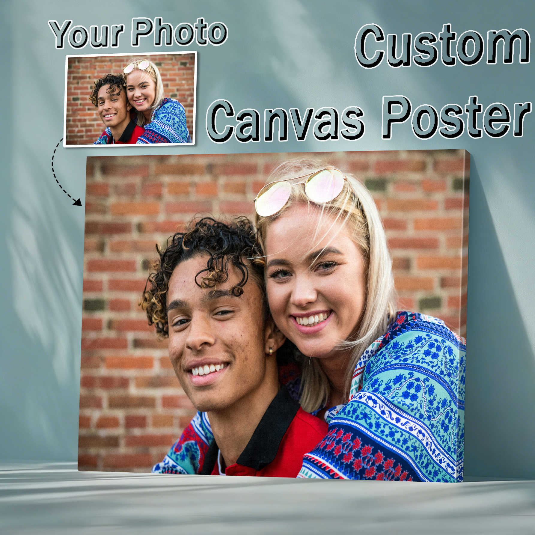 Home Decor Deals - 1Pc Personalized Custom Canvas Poster -