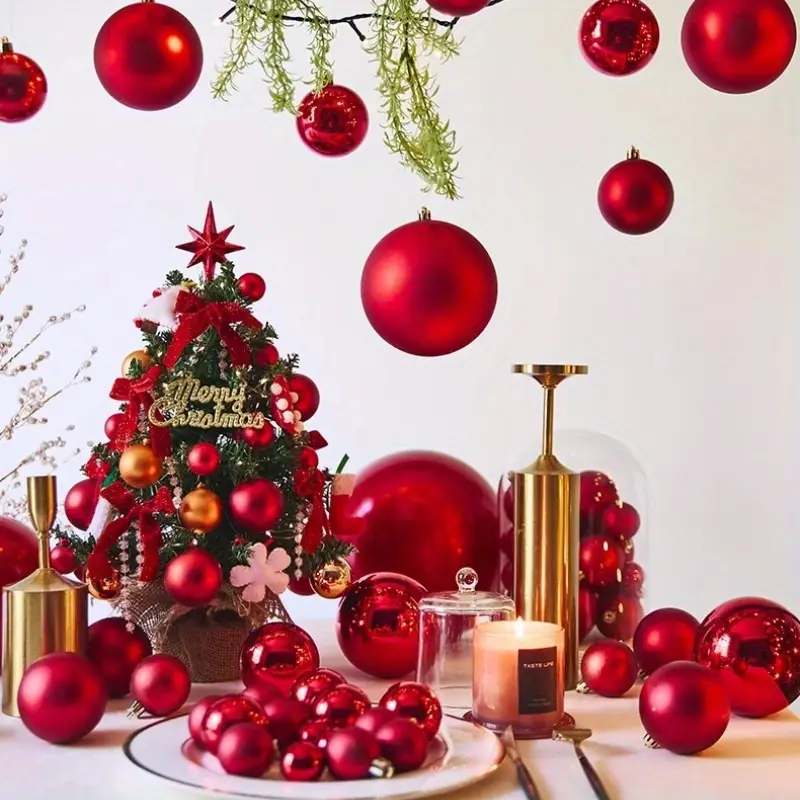24PCS Shatterproof Christmas B - مراجعة Home Decor Xmas Tree وسعره