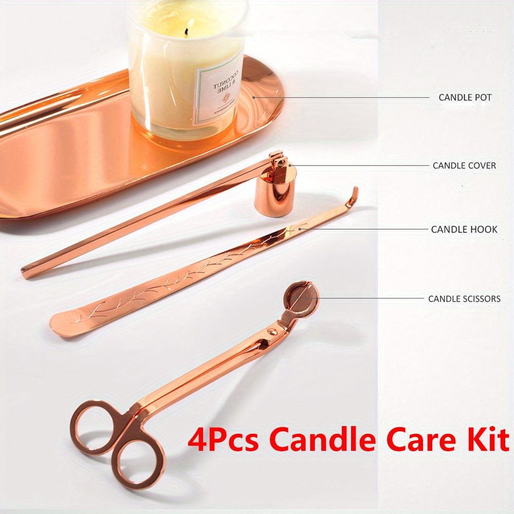 Home Decor Deals - 4pcs/set Luxury Candle Care Kit Stainless