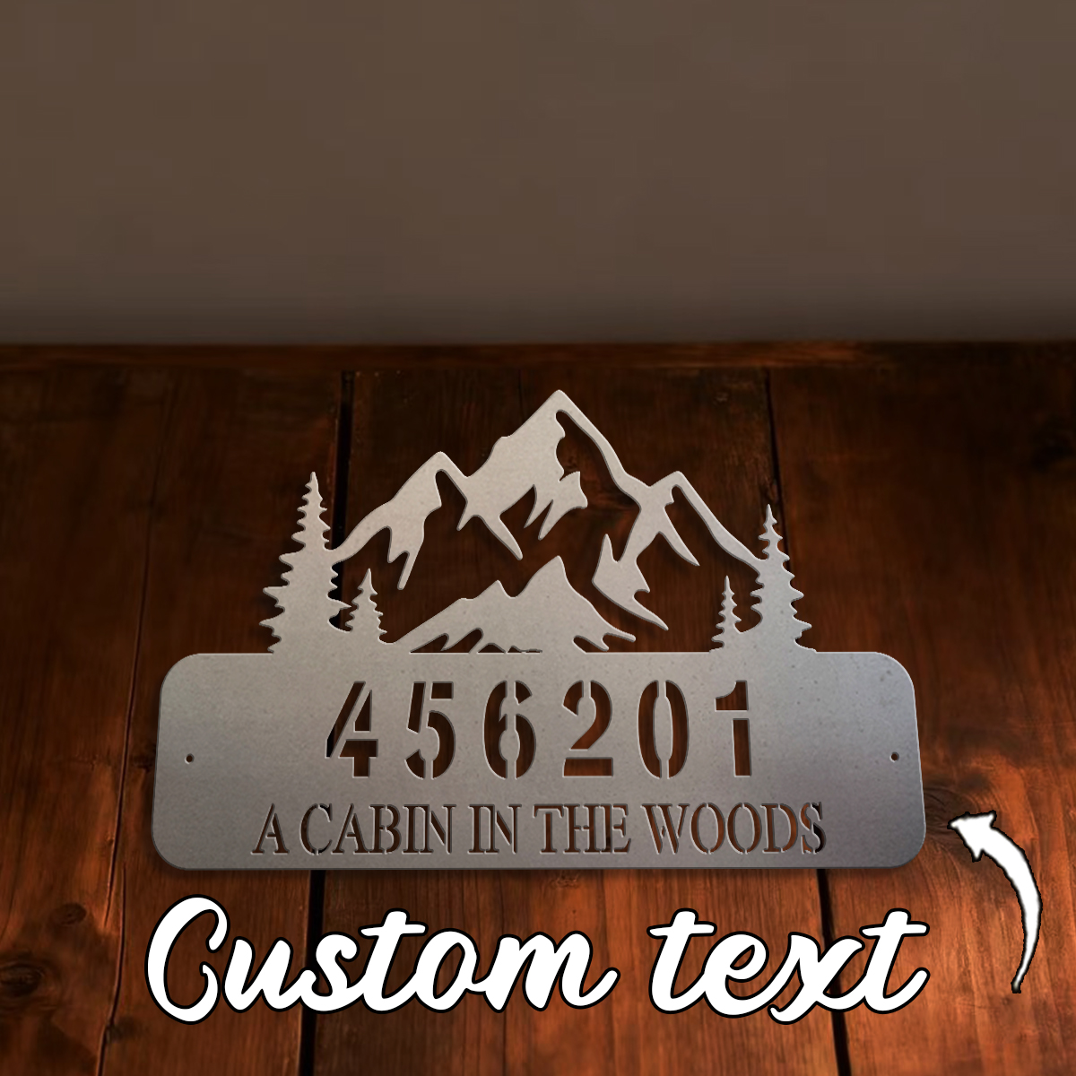 Home Decor Range - Custom mountain range Metal Wall Door