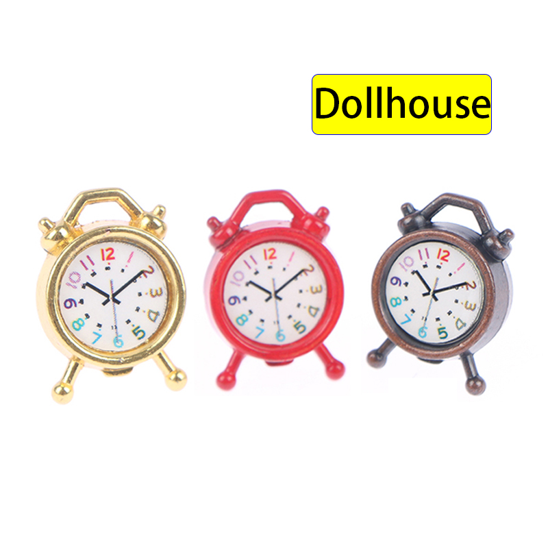 Home Decor Deals - 1PC 1:12 Scale Alarm Clock Doll