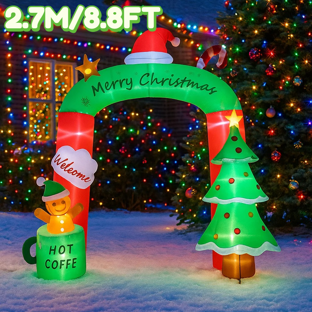 2.7M/8.8FT Inflatable Christma - مراجعة Home Decor Xmas Tree وسعره