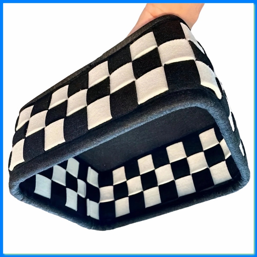 Black and White Checkered Stor - مراجعة Home Decor Organizer وسعره