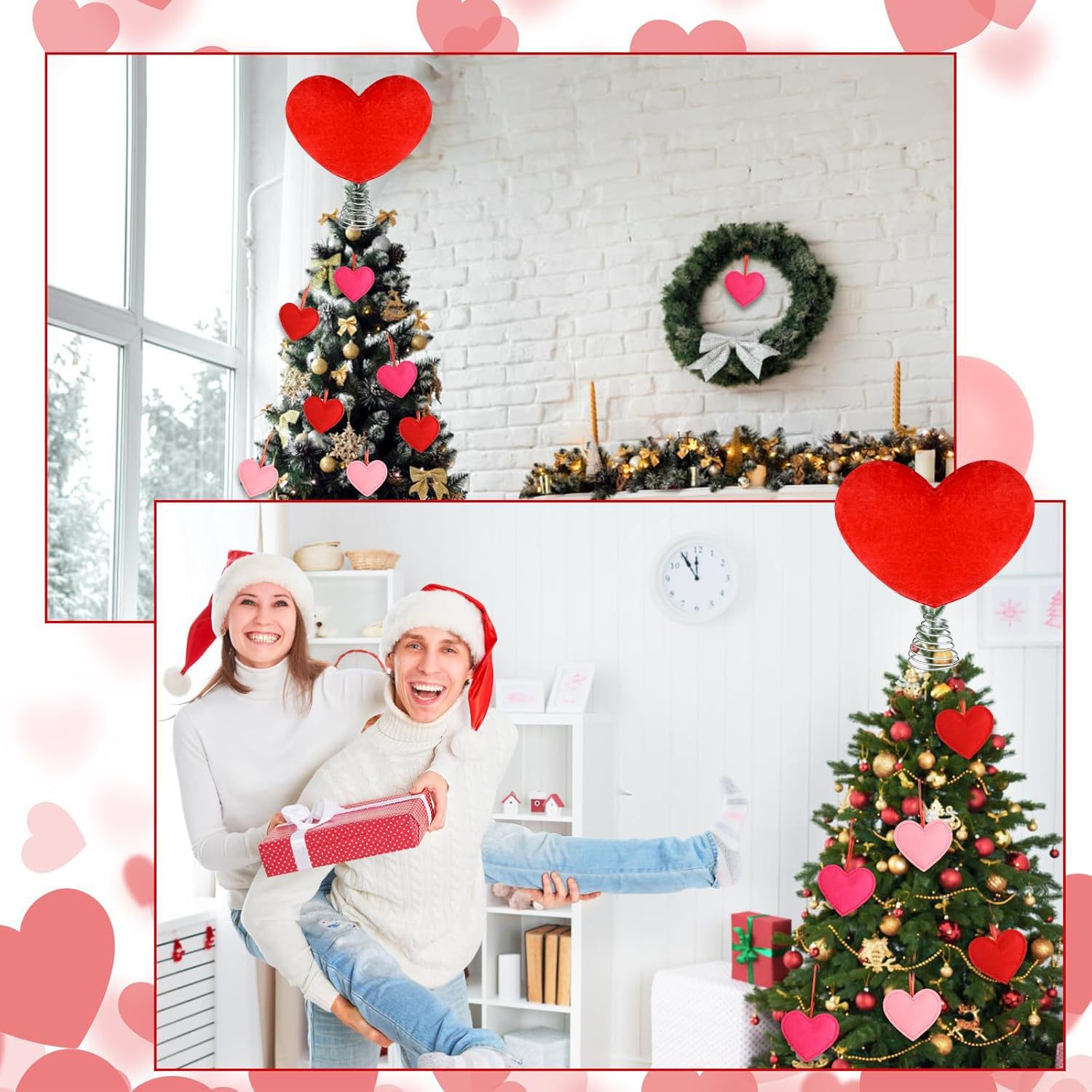 17pcs Valentine Tree Topper Lo - مراجعة Home Decor Xmas Tree وسعره