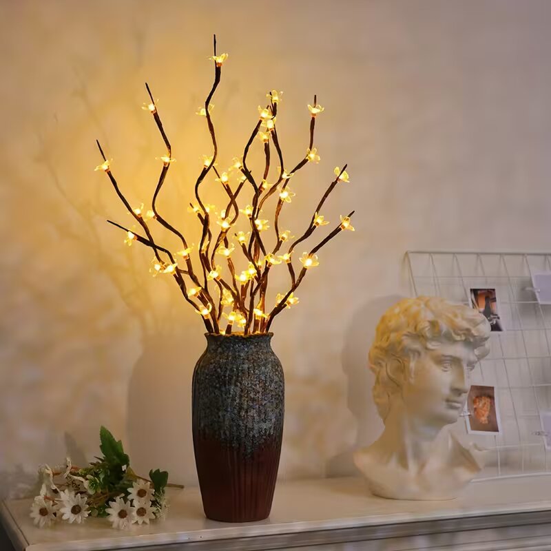 Home Decor Inspo - 1/2PC 20LED Cherry Blossom Tree Branch