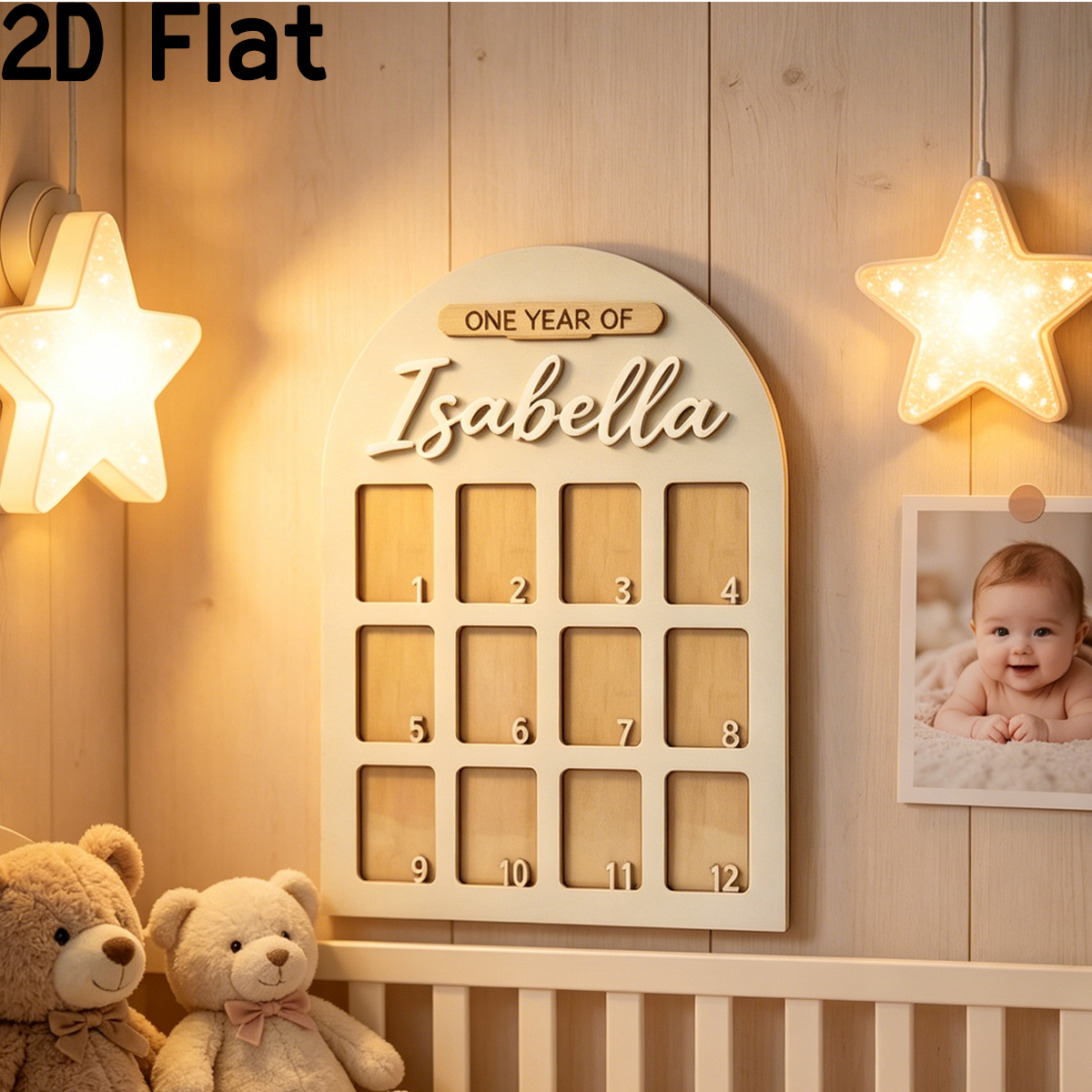 Home Decor Inspo - 1Pc Custom Photo Record Board Wooden