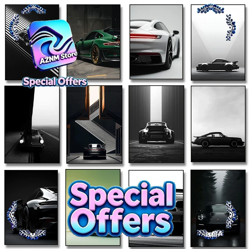Black and White Luxury Car Art - مراجعة Home Decor Deals وسعره