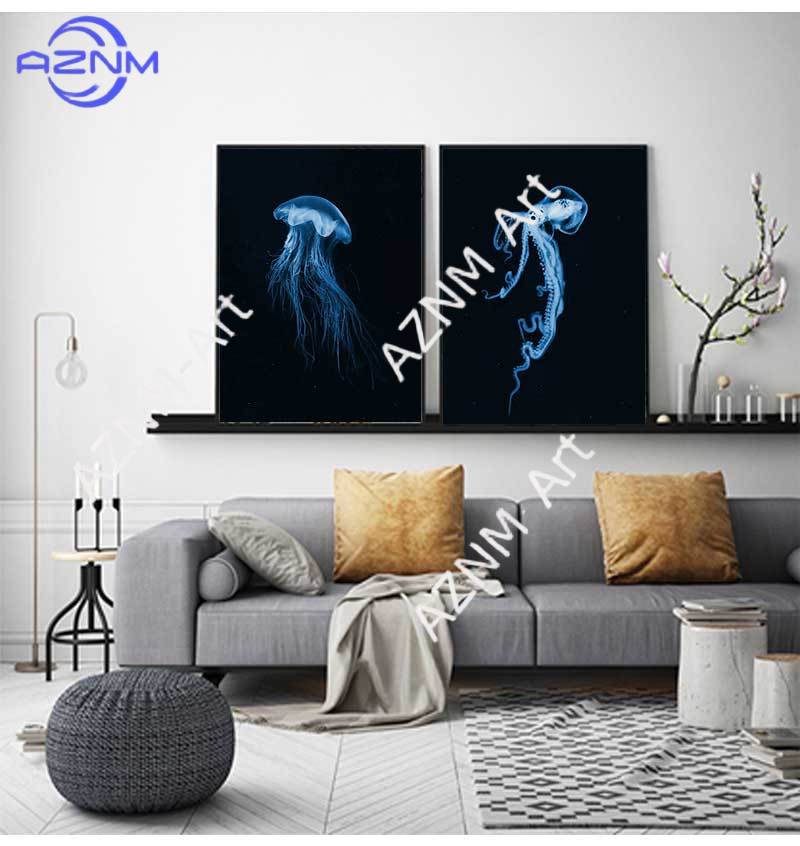 Retro Sea Animal Cyanea Jellyf - مراجعة Home Decor Range وسعره