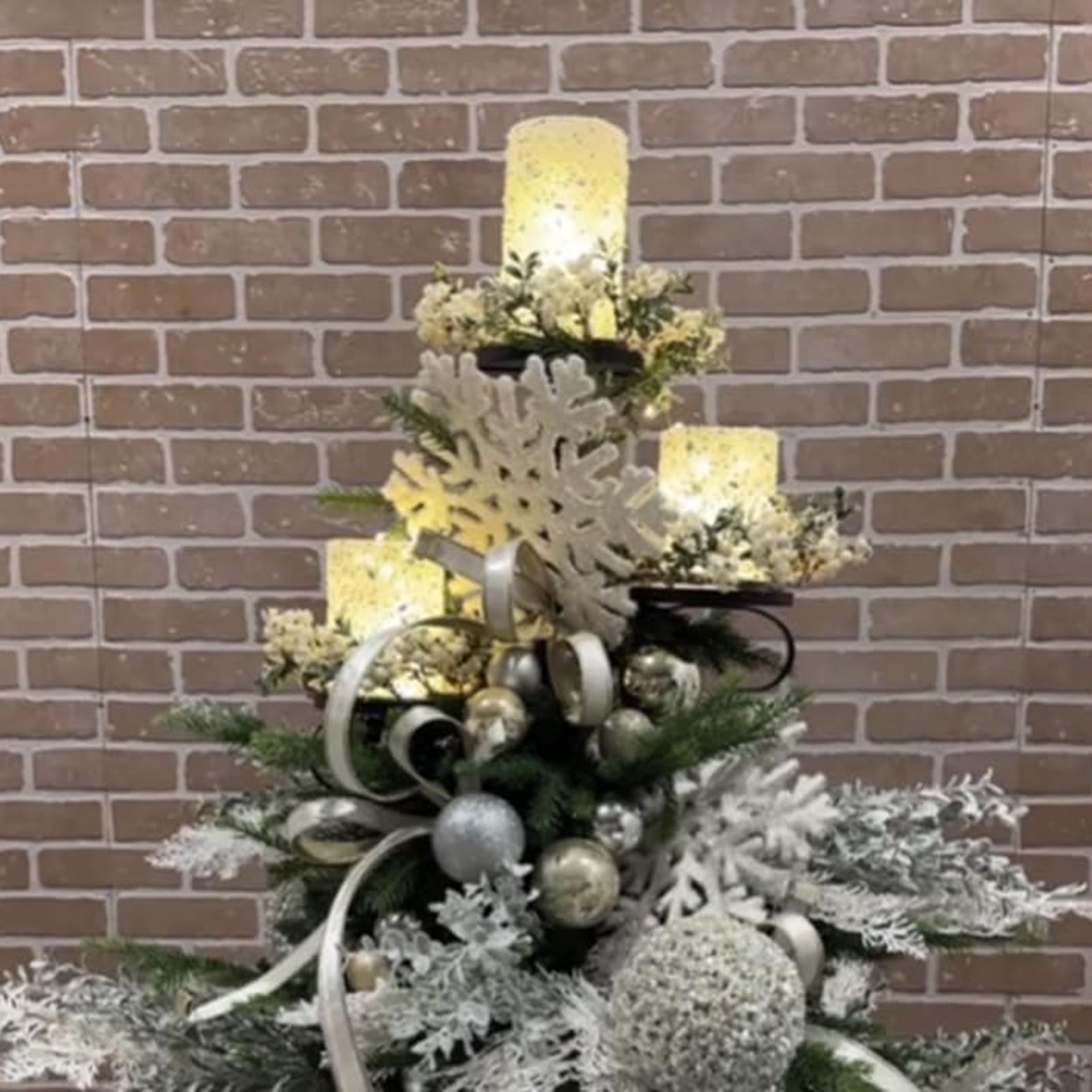 Metal Black Triple Tree Topper - مراجعة Home Decor Xmas Tree وسعره
