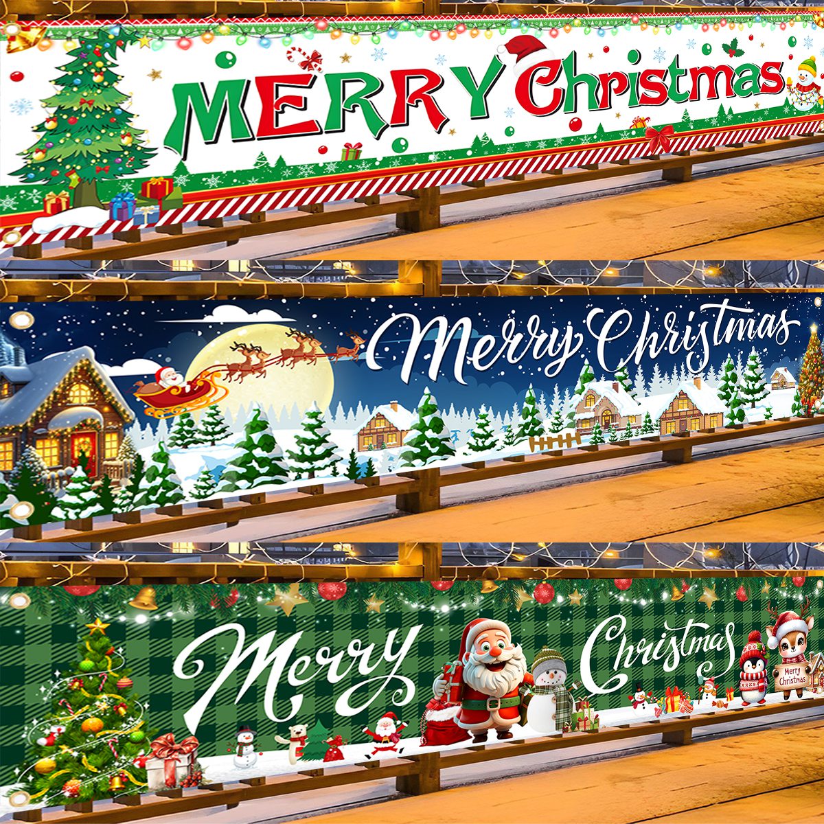 Christmas Tree Banner Christma - مراجعة Home Decor Xmas Tree وسعره