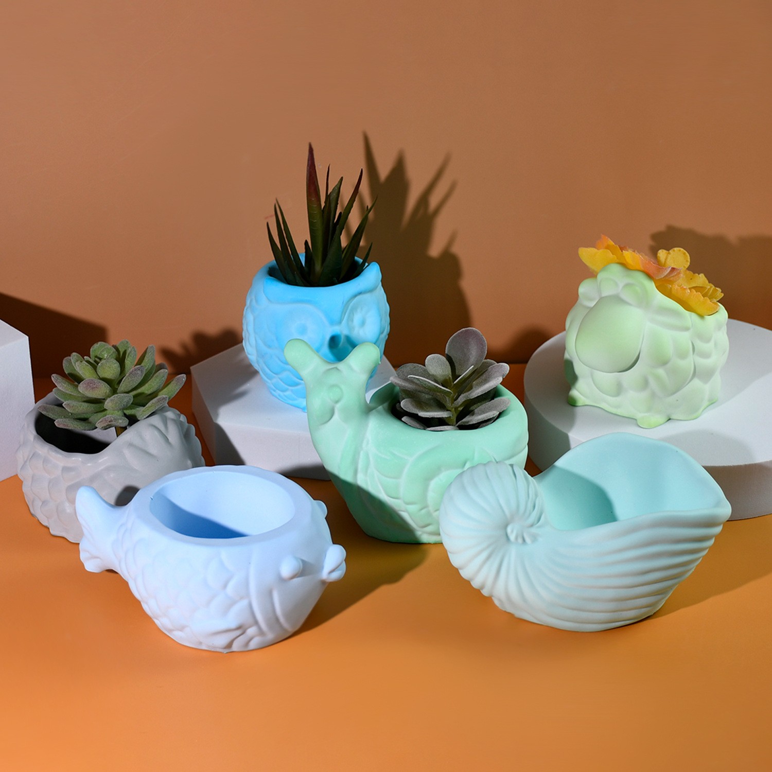 3D Animal Flower Pot Silicone  - مراجعة Succulent Planter Pot وسعره