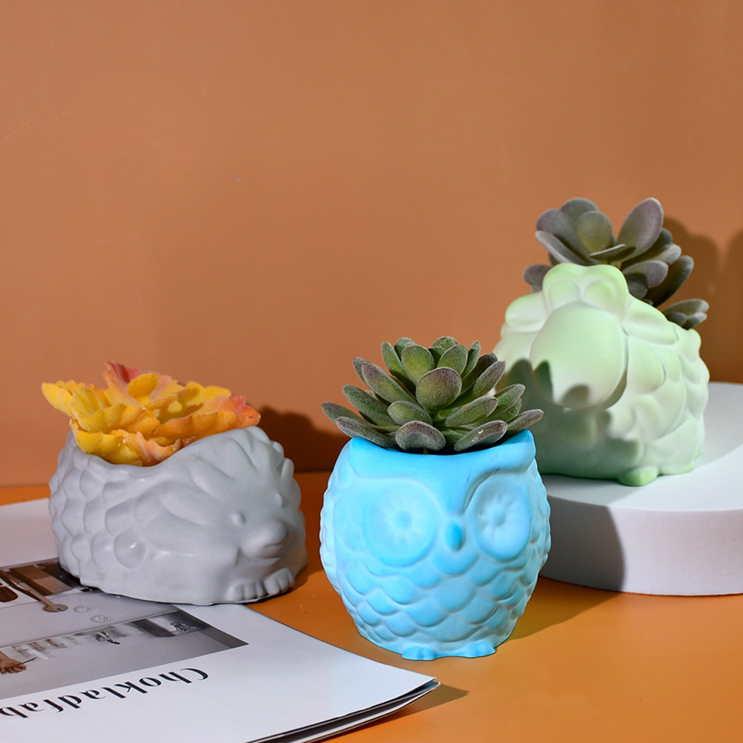 3D Animal Flower Pot Silicone  - مراجعة Succulent Planter Pot وسعره