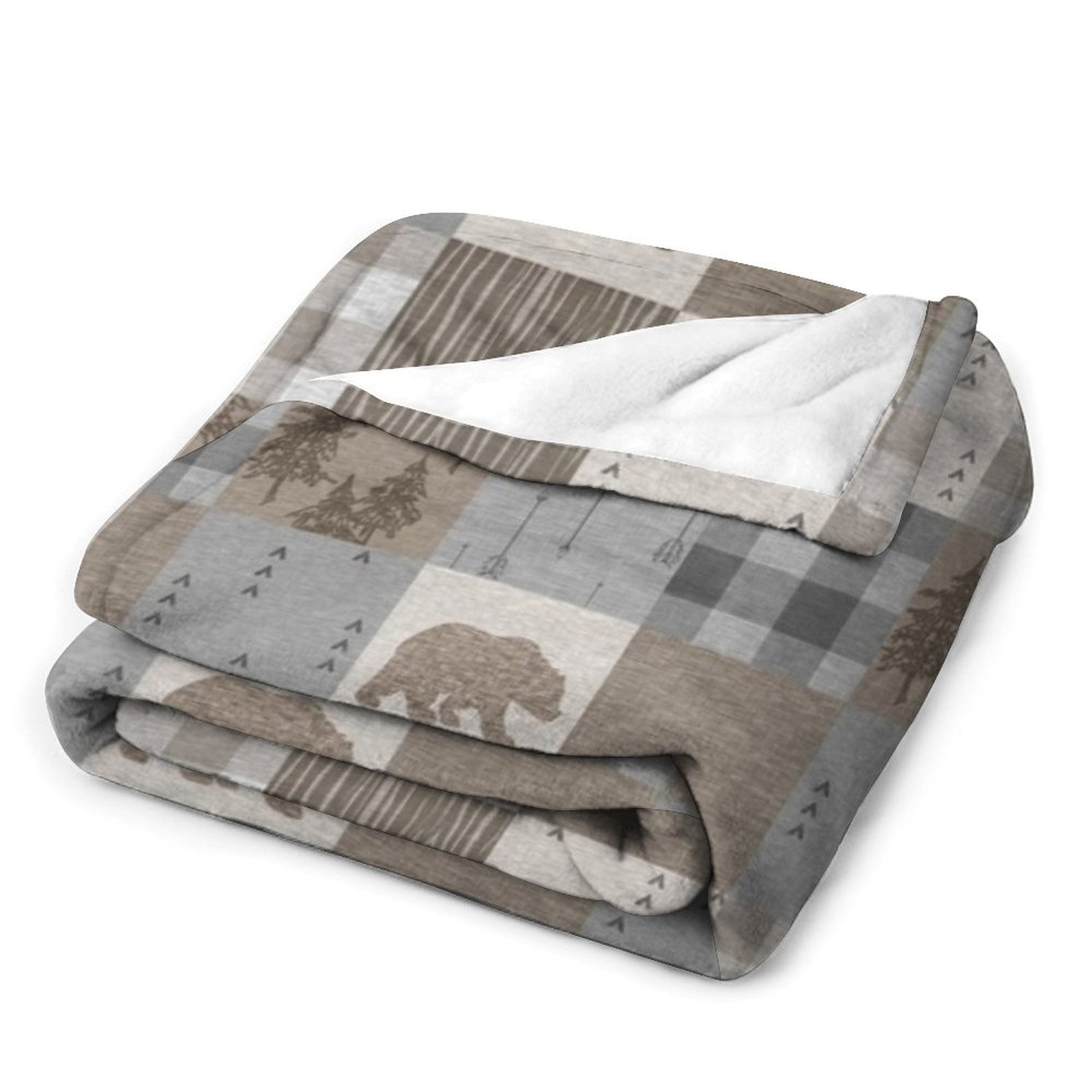 Bear Patchwork - Rustic Neutra - مراجعة Neutral Throw Blanket وسعره