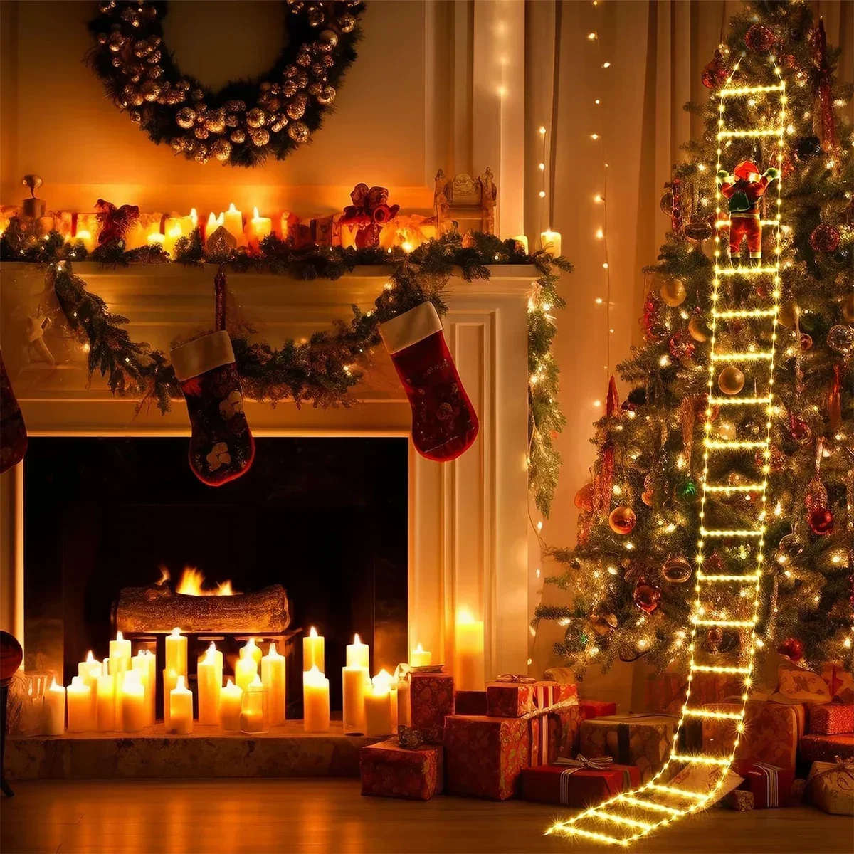 LED Ladder Light for Santa Cla - مراجعة Home Decor Xmas Tree وسعره