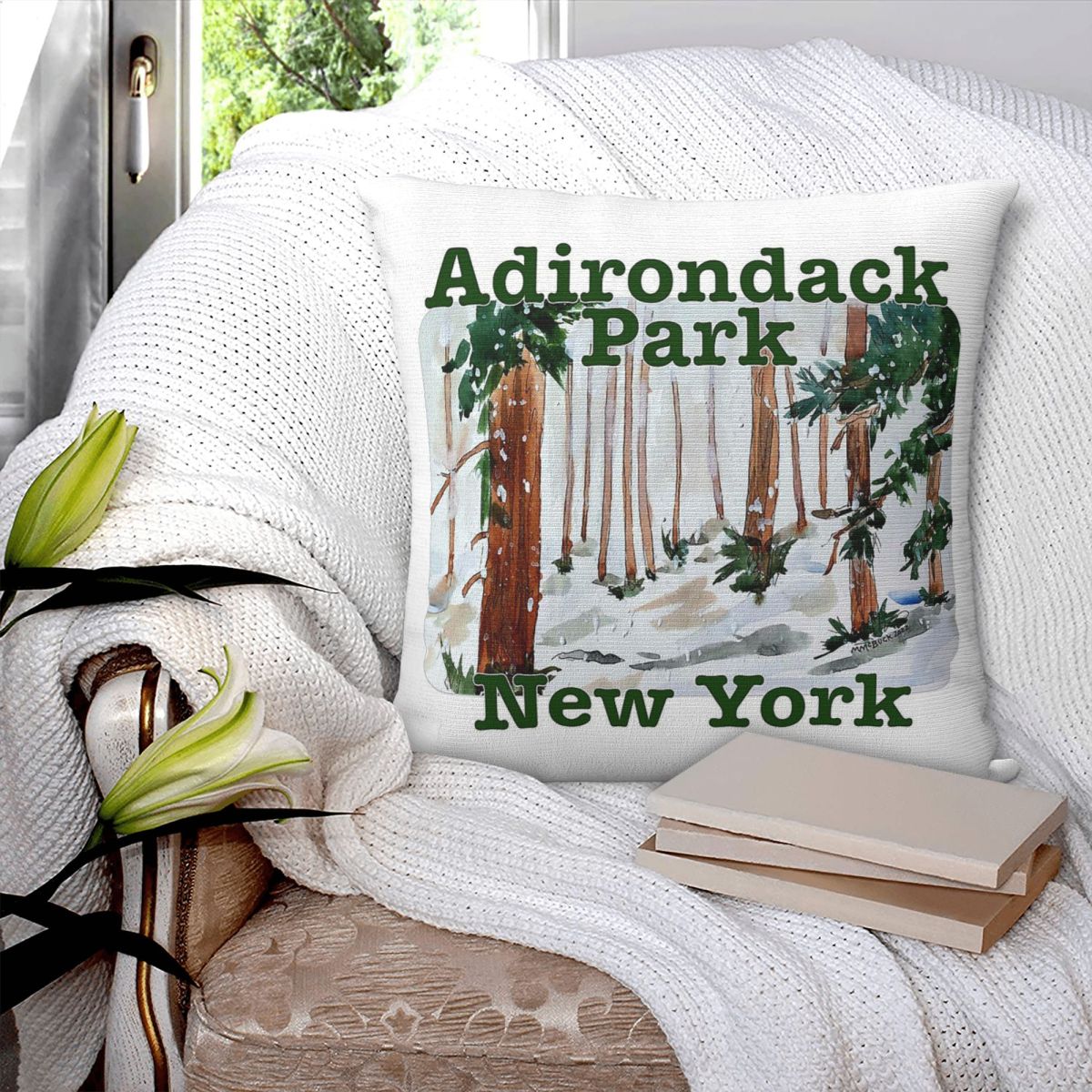 Adirondack Park New York Pillo - مراجعة Home Decor New York وسعره