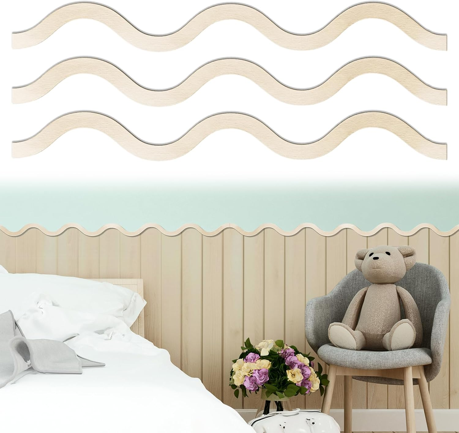 Unfinished Scalloped Decorativ - مراجعة Home Decor Wall Molding وسعره