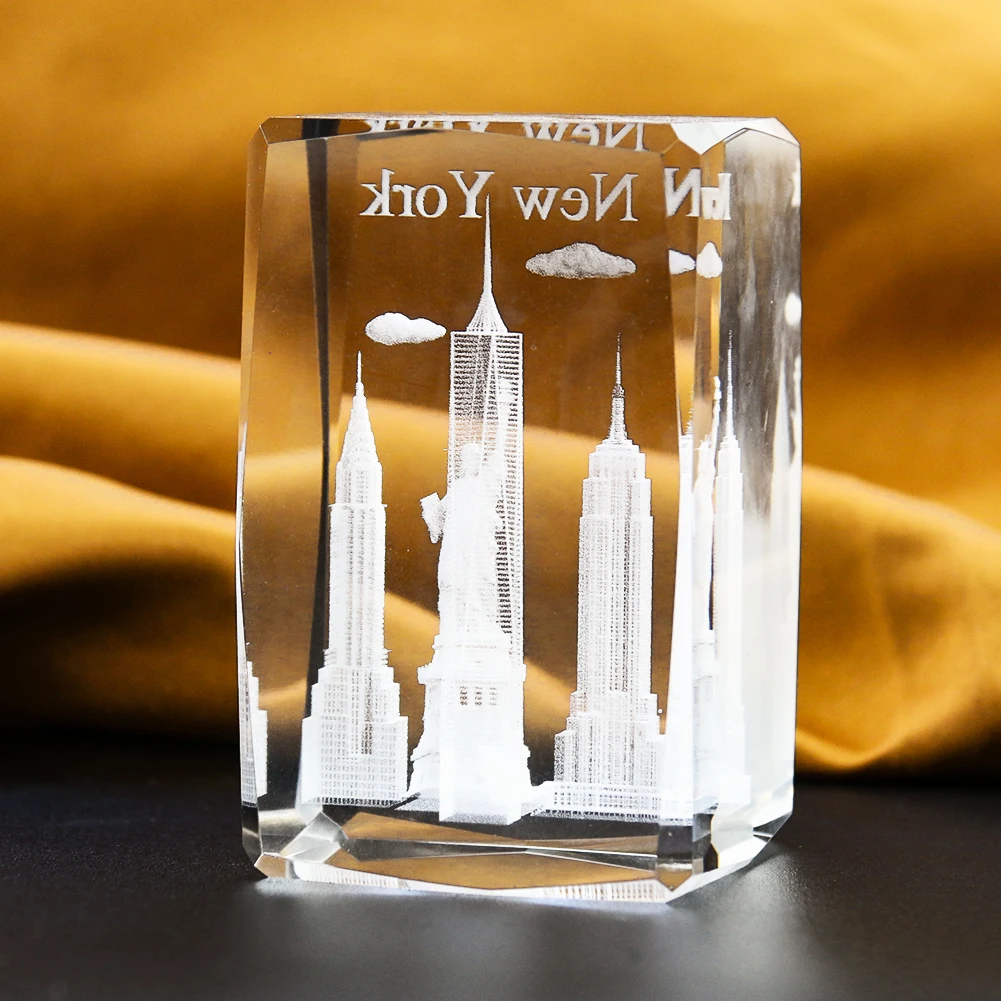 1PC 3D Crystal Carving Empire  - مراجعة Home Decor New York وسعره