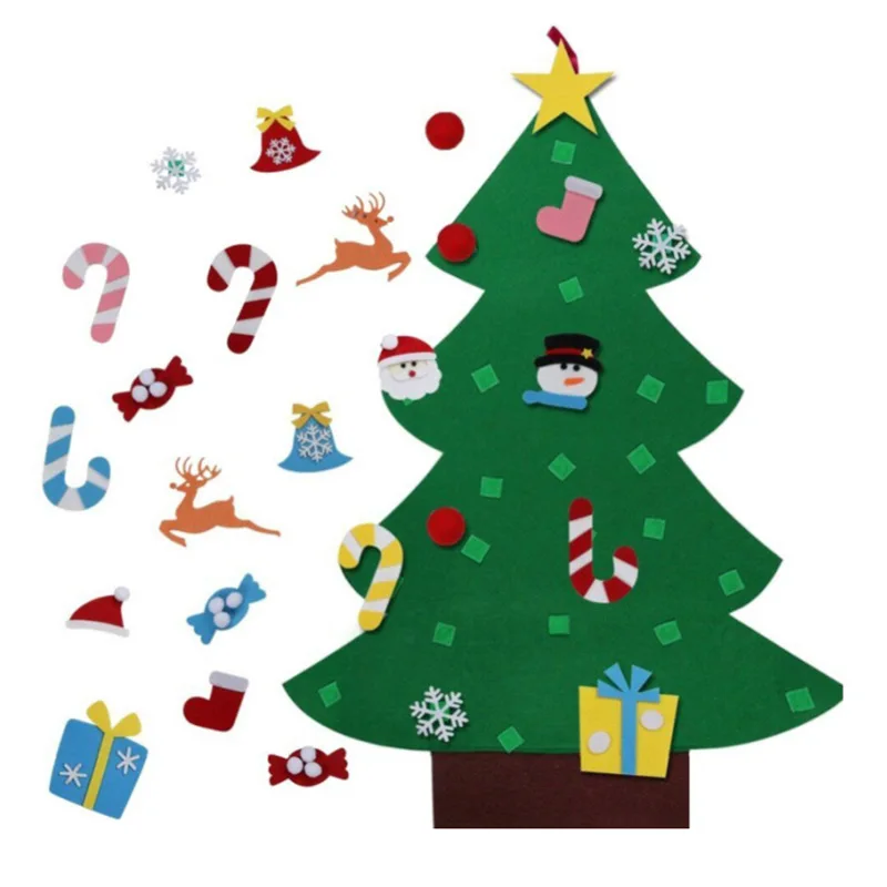 Felt Christmas Tree DIY Christ - مراجعة Home Decor Xmas Tree وسعره