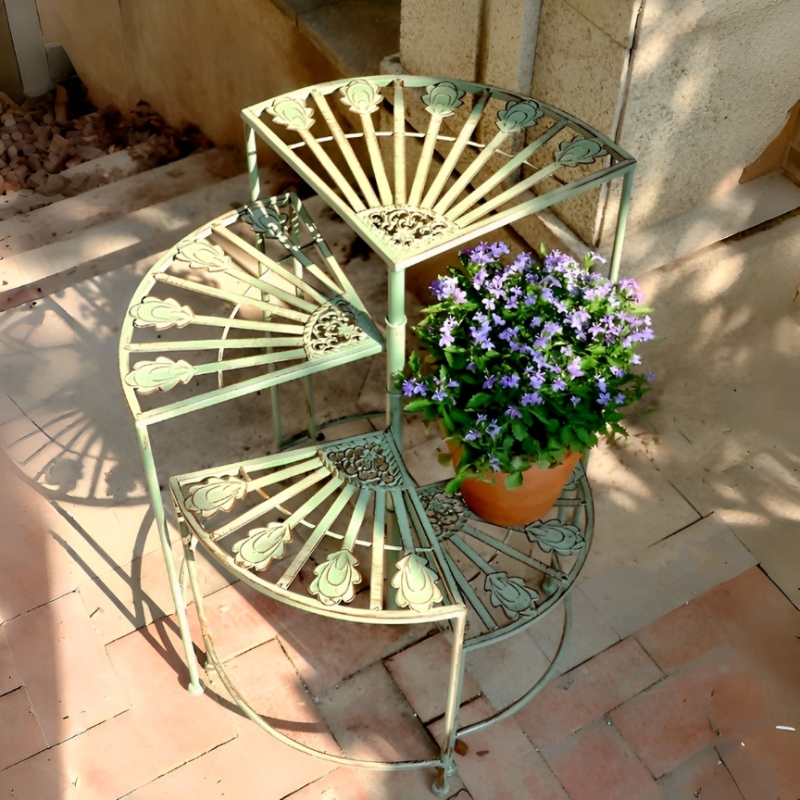 Rotating Iron Flower Stand Mul - مراجعة Succulent Planter Pot وسعره