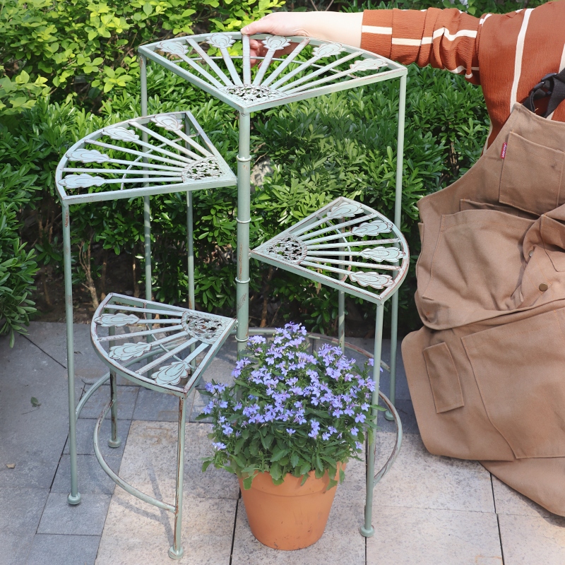 Rotating Iron Flower Stand Mul - مراجعة Succulent Planter Pot وسعره
