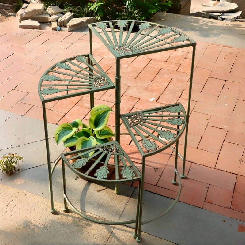 Rotating Iron Flower Stand Mul - مراجعة Succulent Planter Pot وسعره