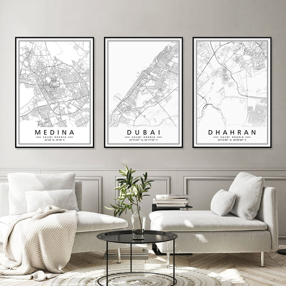 Saudi Arabia City Map Dammam M - مراجعة Home Decor Dubai وسعره