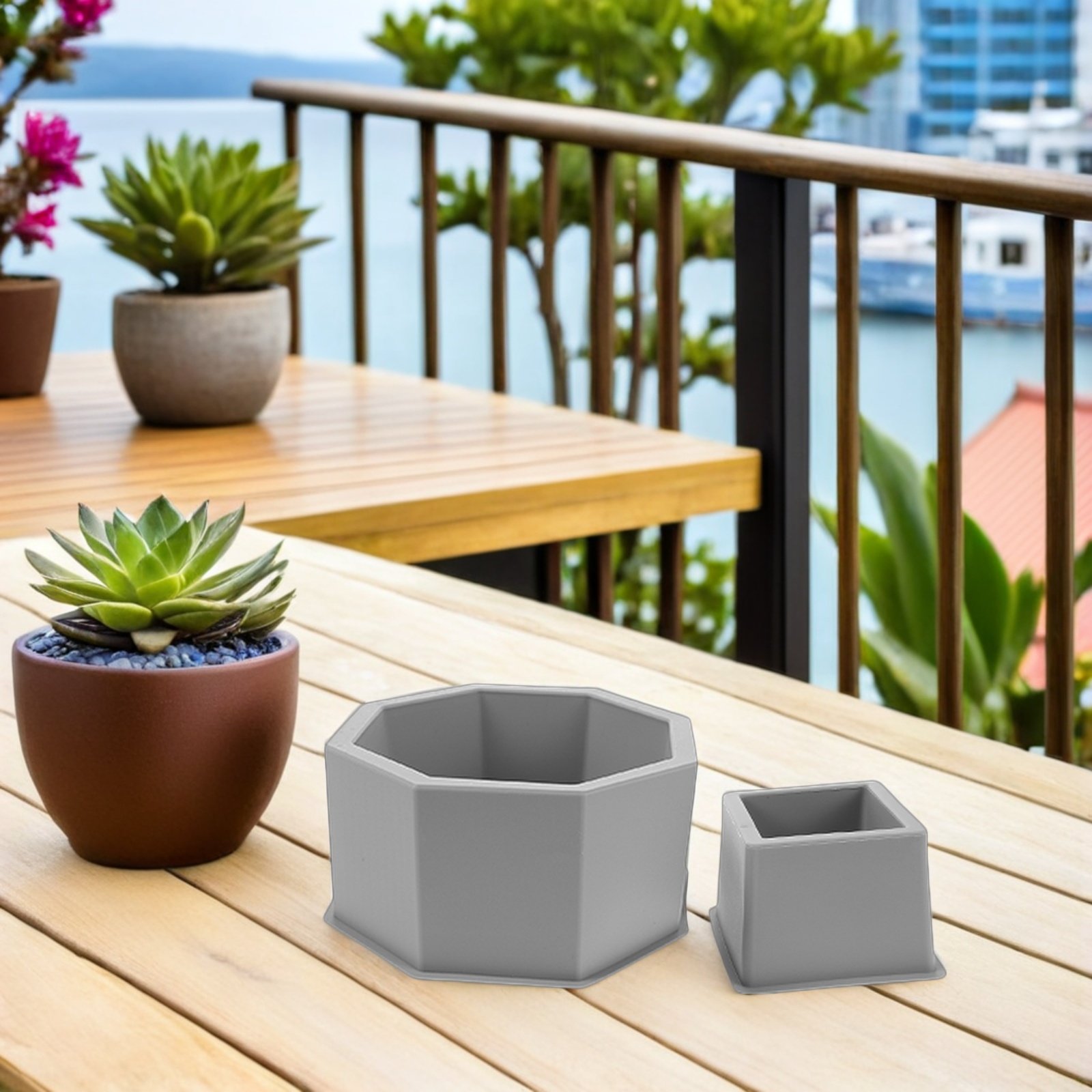 2Pcs Silicone Cement Plant Pot - مراجعة Succulent Planter Pot وسعره