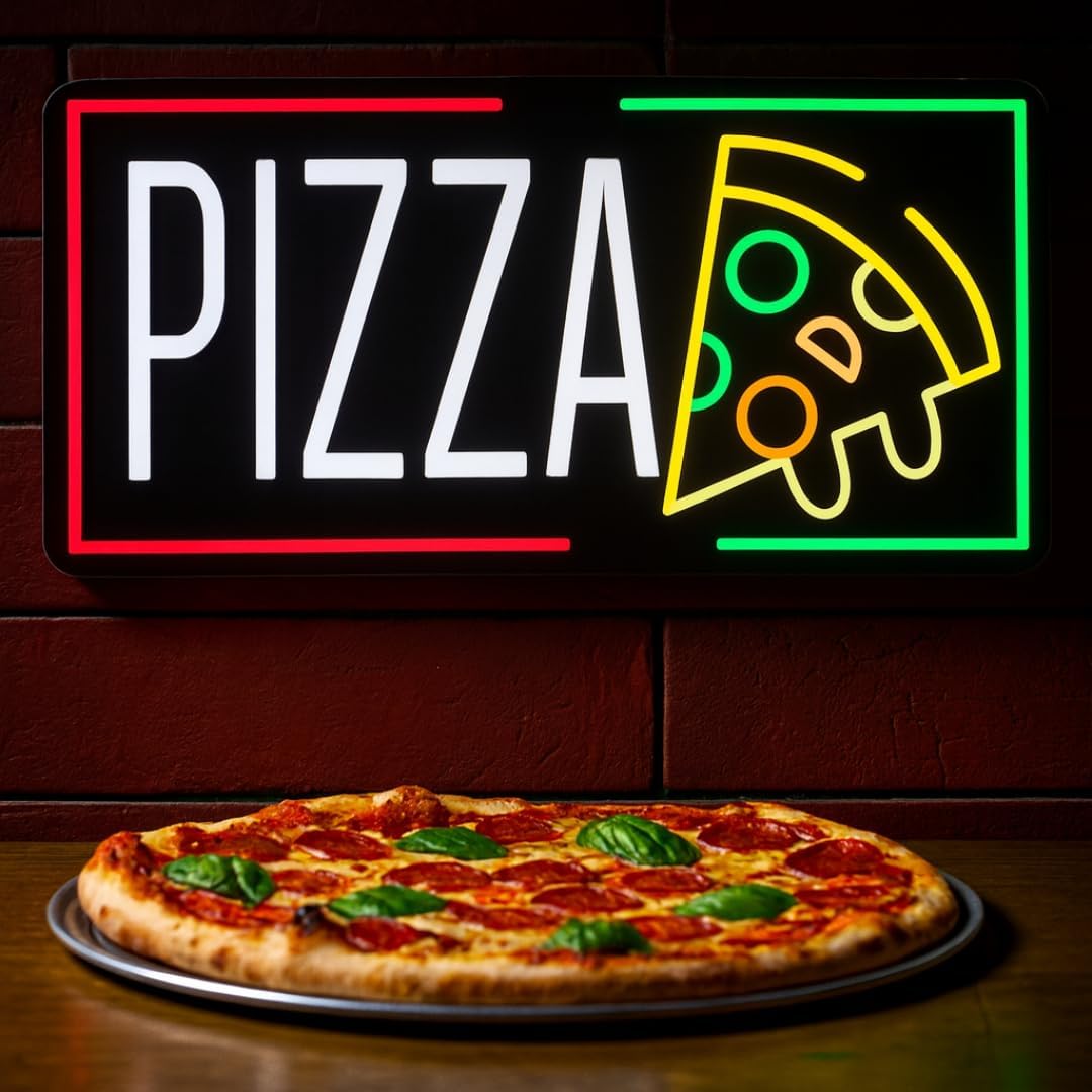 Pizza Neon Sign Business USB L - مراجعة Home Decor Shop وسعره