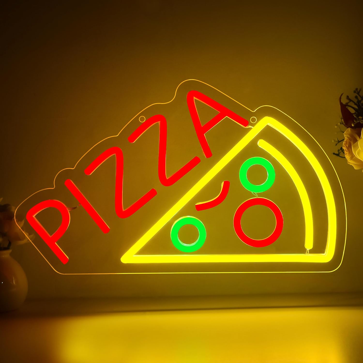 Pizza Neon Sign Business USB L - مراجعة Home Decor Shop وسعره