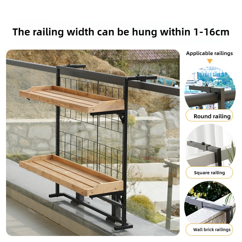 Wood Tiered Balcony Railing Pl - مراجعة Succulent Planter Pot وسعره