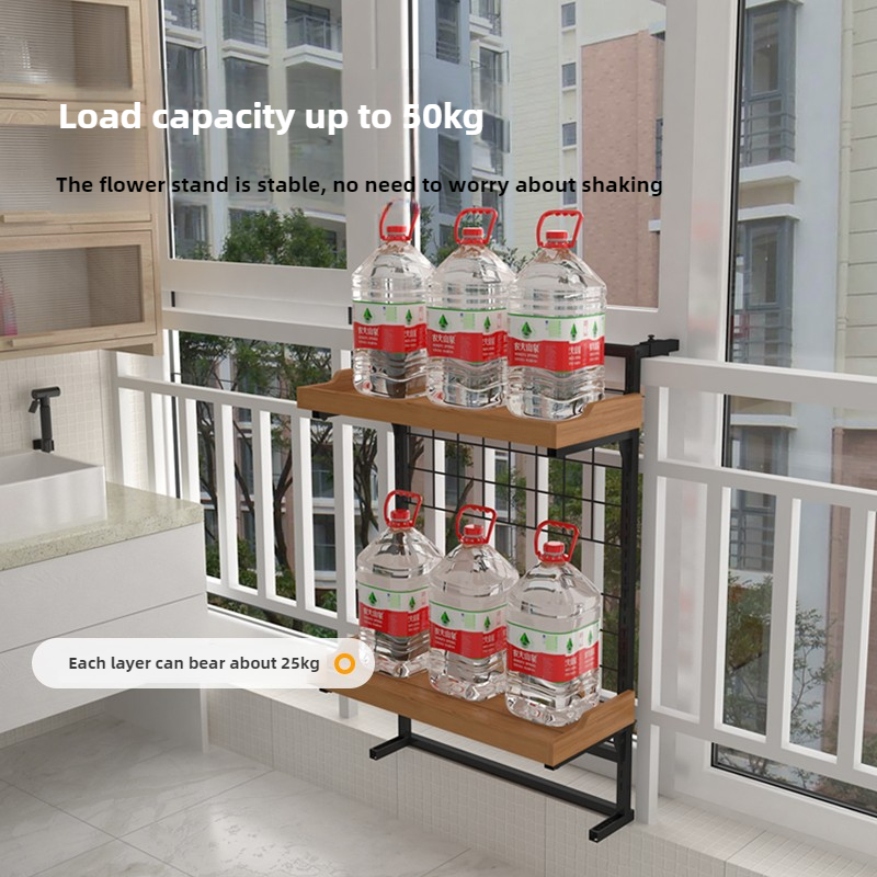 Wood Tiered Balcony Railing Pl - مراجعة Succulent Planter Pot وسعره