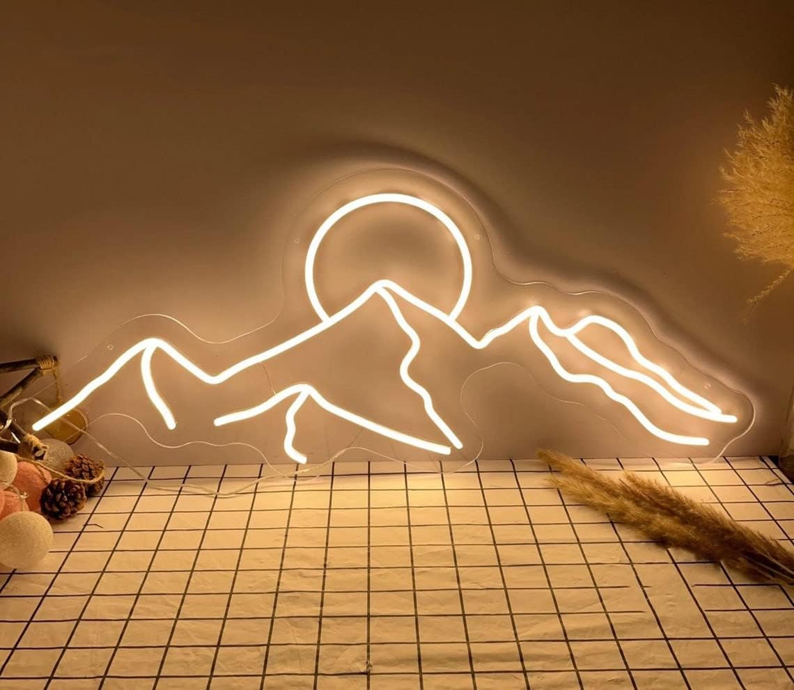 Mountain Range Neon Light Sign - مراجعة Home Decor Range وسعره