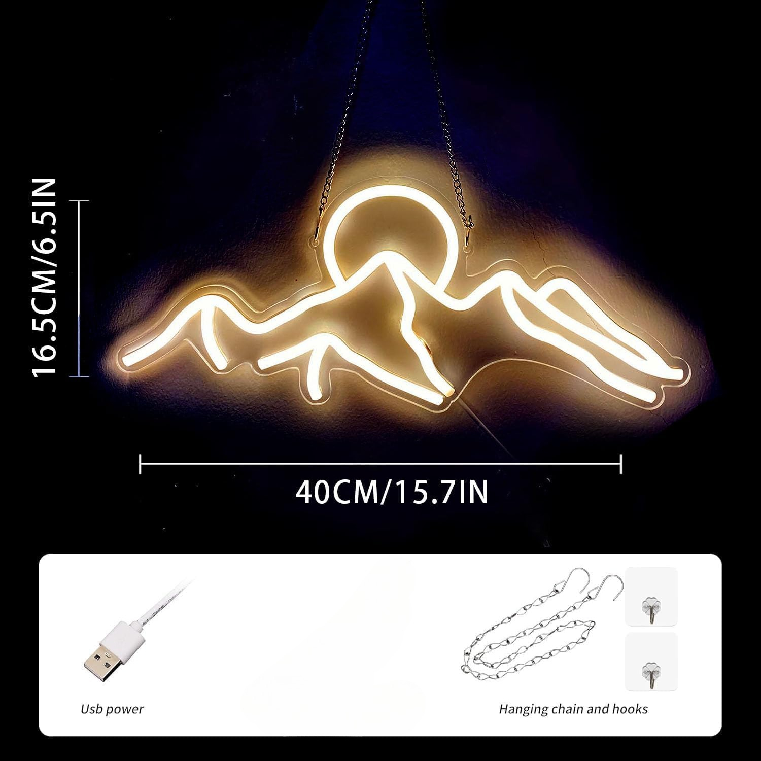 Mountain Range Neon Light Sign - مراجعة Home Decor Range وسعره