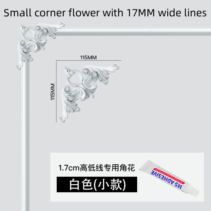 4PCS French Style Corner Flowe - مراجعة Home Decor Wall Molding وسعره