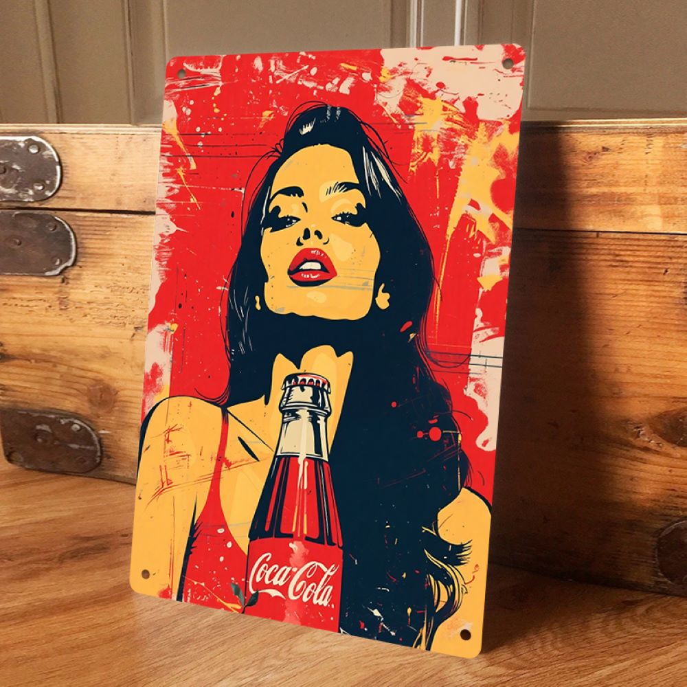 1PC 2D flat vintage Coca Cola  - مراجعة Home Decor Shop وسعره