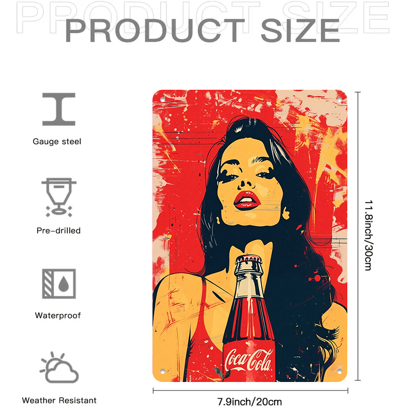 1PC 2D flat vintage Coca Cola  - مراجعة Home Decor Shop وسعره