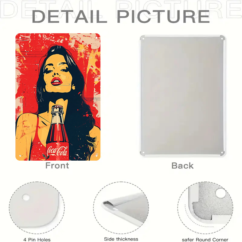 1PC 2D flat vintage Coca Cola  - مراجعة Home Decor Shop وسعره