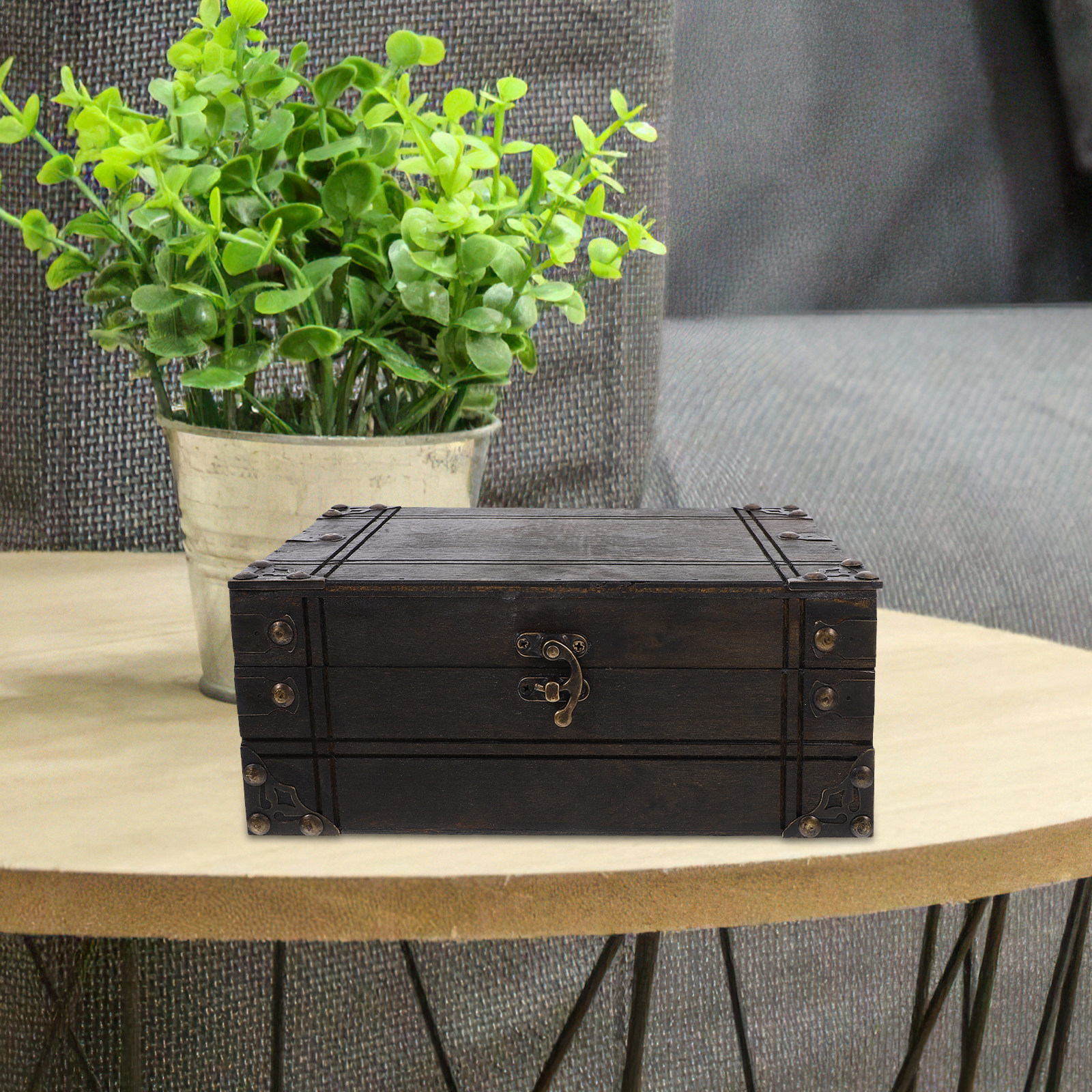 Vintage Wooden Treasure Box Re - مراجعة Home Decor Organizer وسعره