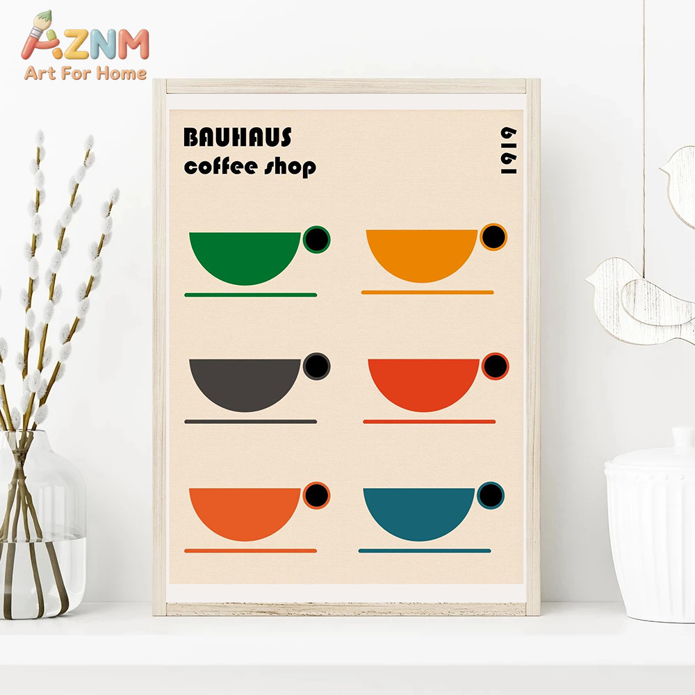 Modern Minimalist Geometry Bau - مراجعة Watercolor Poster Print وسعره