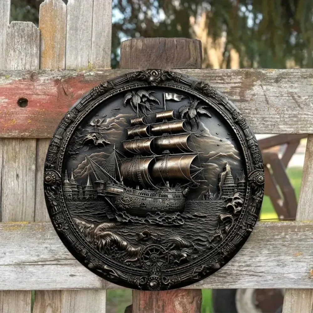 3D Pirate Ship Metal Wall Art: - مراجعة Home Decor Shop وسعره