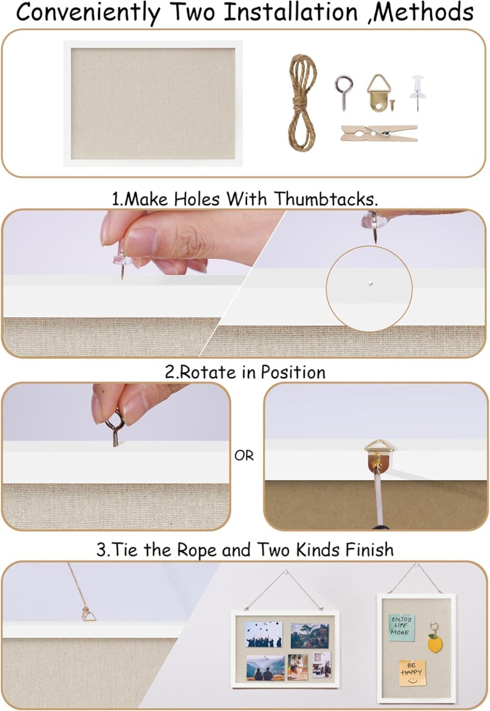 Linen White Cork Board 17x12in - مراجعة Home Decor Vision Board وسعره