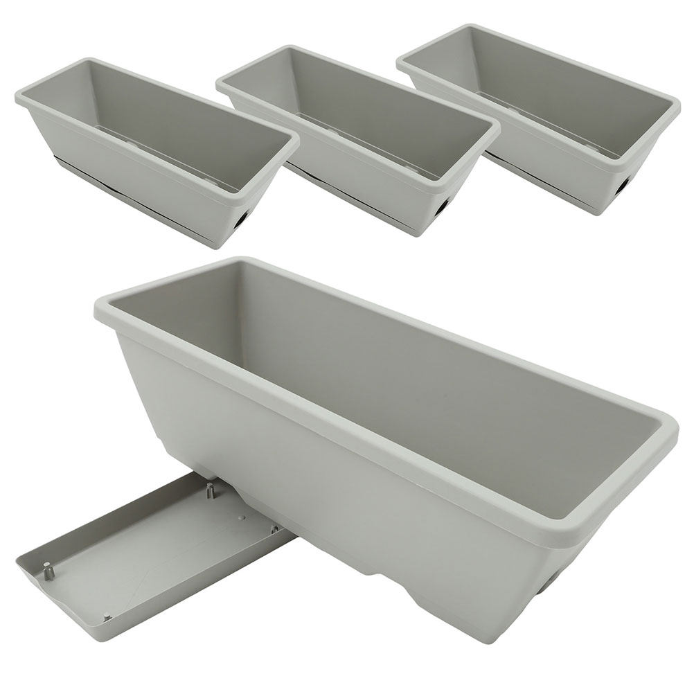 4Pcs Large Rectangular Planter - مراجعة Succulent Planter Pot وسعره