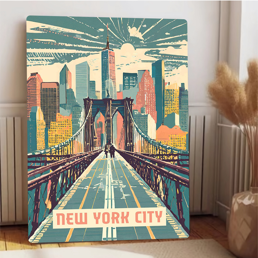New York City Skyline Brooklyn - مراجعة Home Decor New York وسعره