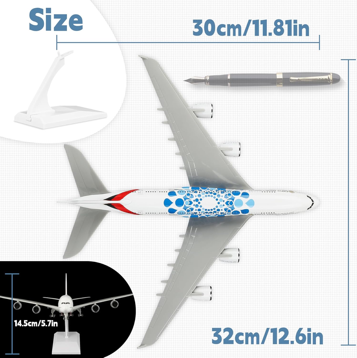 30cm UAE Expo A380 Airlines Di - مراجعة Home Decor Expo وسعره