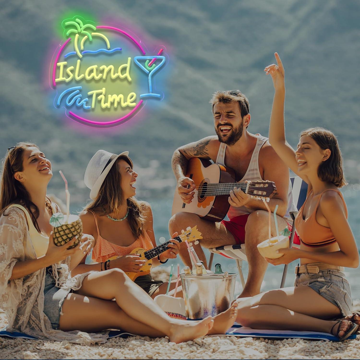 Island Time Neon Sign LED Ligh - مراجعة Home Decor Shop وسعره