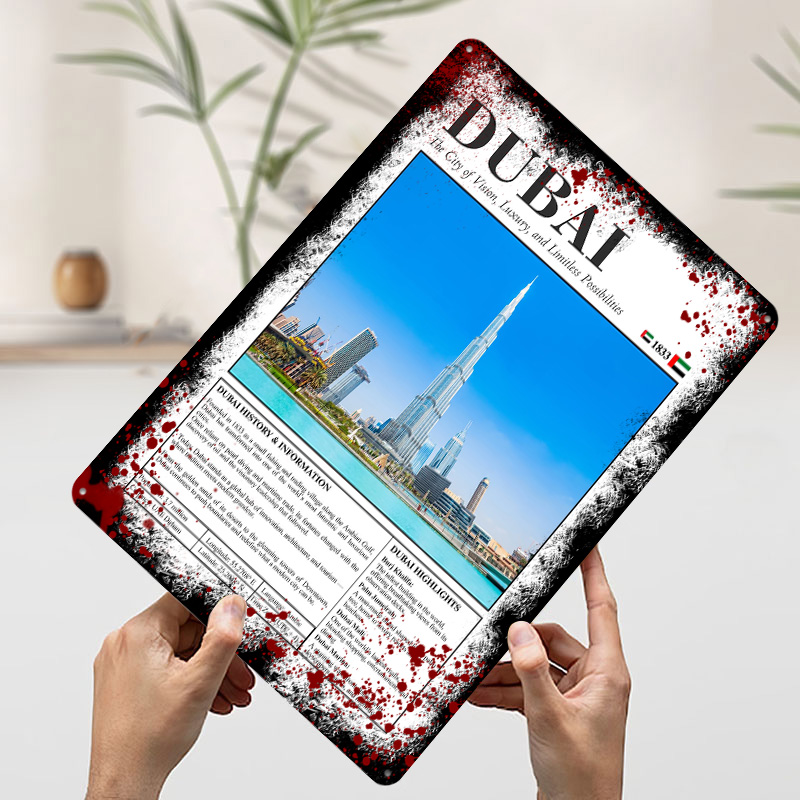 Dubai Cityscape Travel Printed - مراجعة Home Decor Dubai وسعره